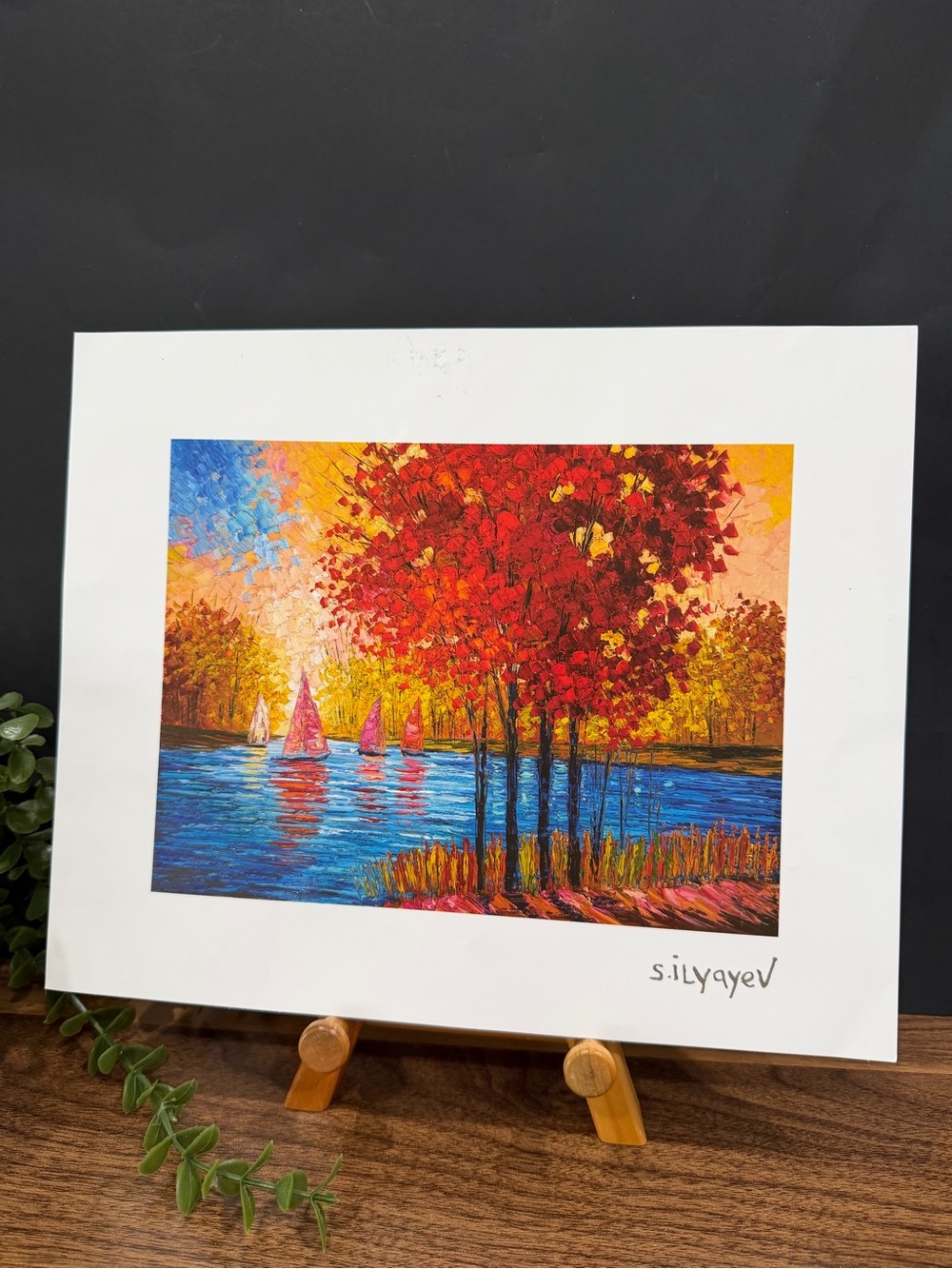 Artwork is a Color Lithography Print by Slava Llyayev named “ Our River Of Love”